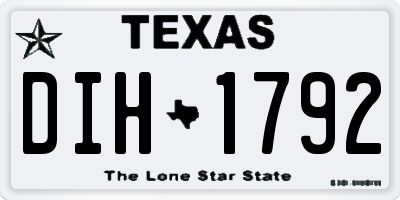 TX license plate DIH1792