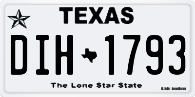 TX license plate DIH1793