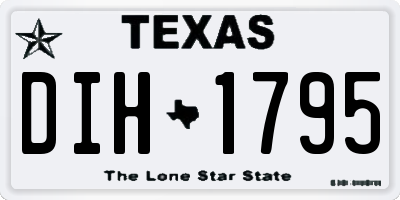 TX license plate DIH1795