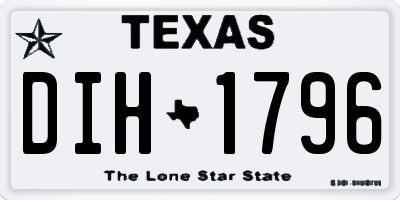 TX license plate DIH1796