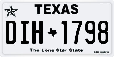 TX license plate DIH1798