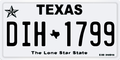 TX license plate DIH1799