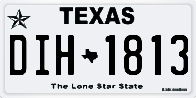 TX license plate DIH1813