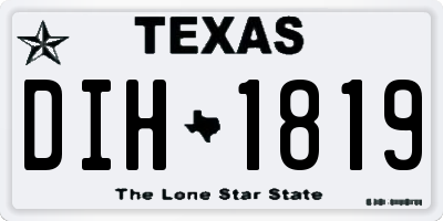 TX license plate DIH1819
