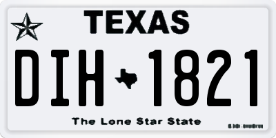 TX license plate DIH1821