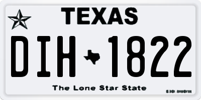 TX license plate DIH1822