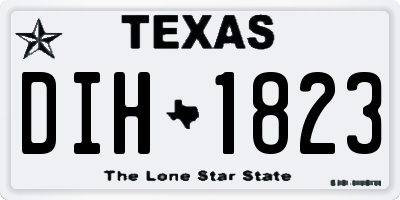 TX license plate DIH1823