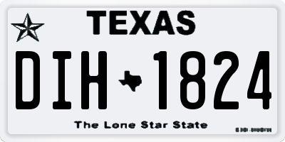 TX license plate DIH1824