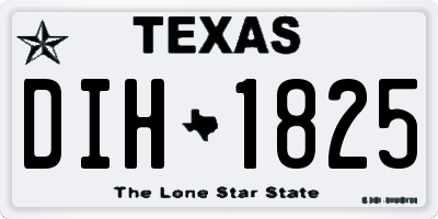 TX license plate DIH1825