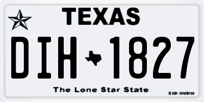 TX license plate DIH1827