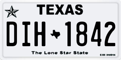 TX license plate DIH1842