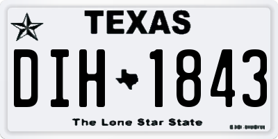 TX license plate DIH1843