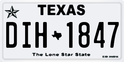 TX license plate DIH1847