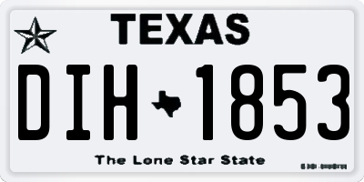 TX license plate DIH1853