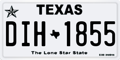 TX license plate DIH1855