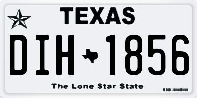 TX license plate DIH1856