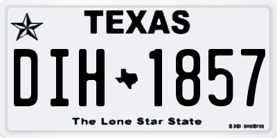 TX license plate DIH1857