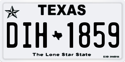 TX license plate DIH1859