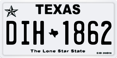 TX license plate DIH1862