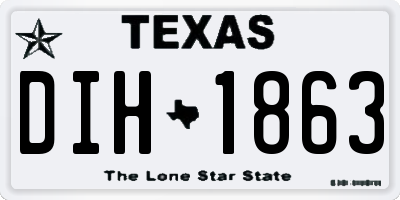 TX license plate DIH1863