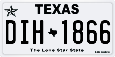 TX license plate DIH1866