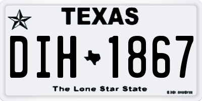 TX license plate DIH1867