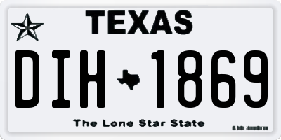 TX license plate DIH1869