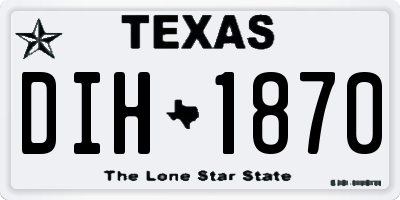 TX license plate DIH1870