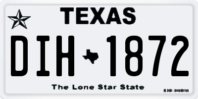TX license plate DIH1872