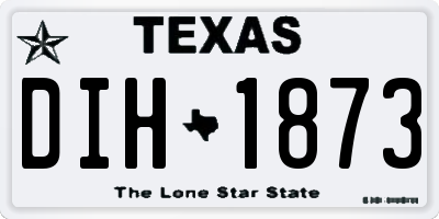 TX license plate DIH1873