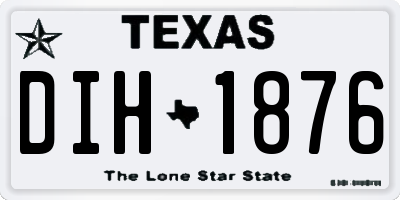 TX license plate DIH1876
