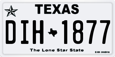 TX license plate DIH1877