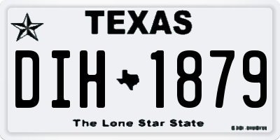TX license plate DIH1879