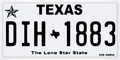 TX license plate DIH1883