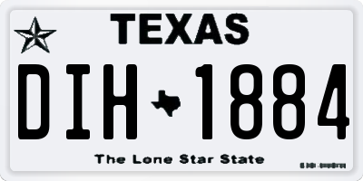 TX license plate DIH1884