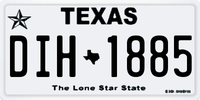 TX license plate DIH1885