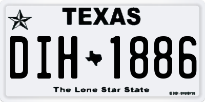 TX license plate DIH1886