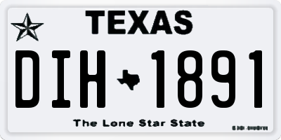TX license plate DIH1891