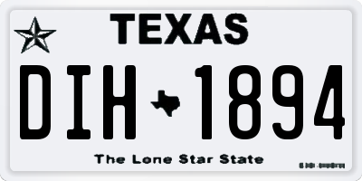 TX license plate DIH1894