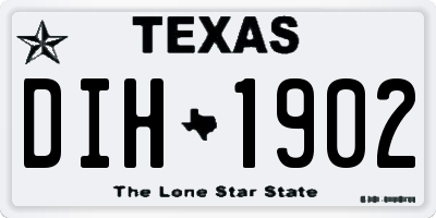 TX license plate DIH1902