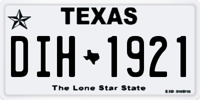 TX license plate DIH1921