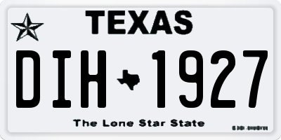 TX license plate DIH1927