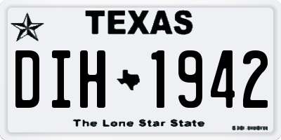 TX license plate DIH1942
