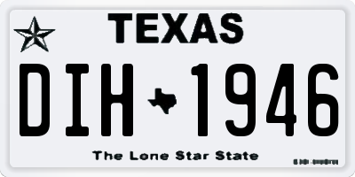 TX license plate DIH1946