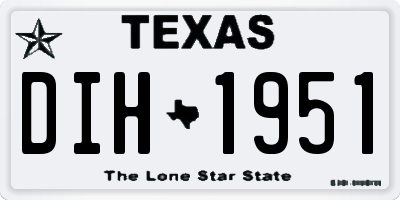 TX license plate DIH1951