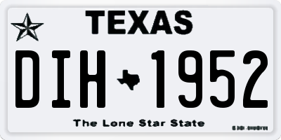 TX license plate DIH1952