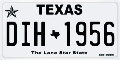 TX license plate DIH1956