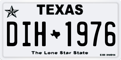 TX license plate DIH1976