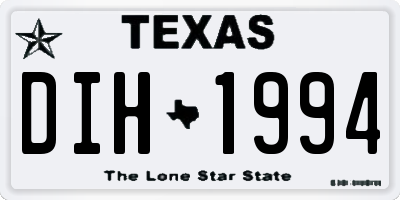 TX license plate DIH1994