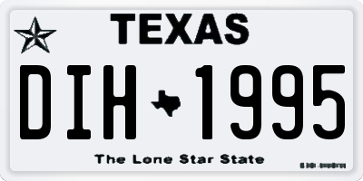 TX license plate DIH1995
